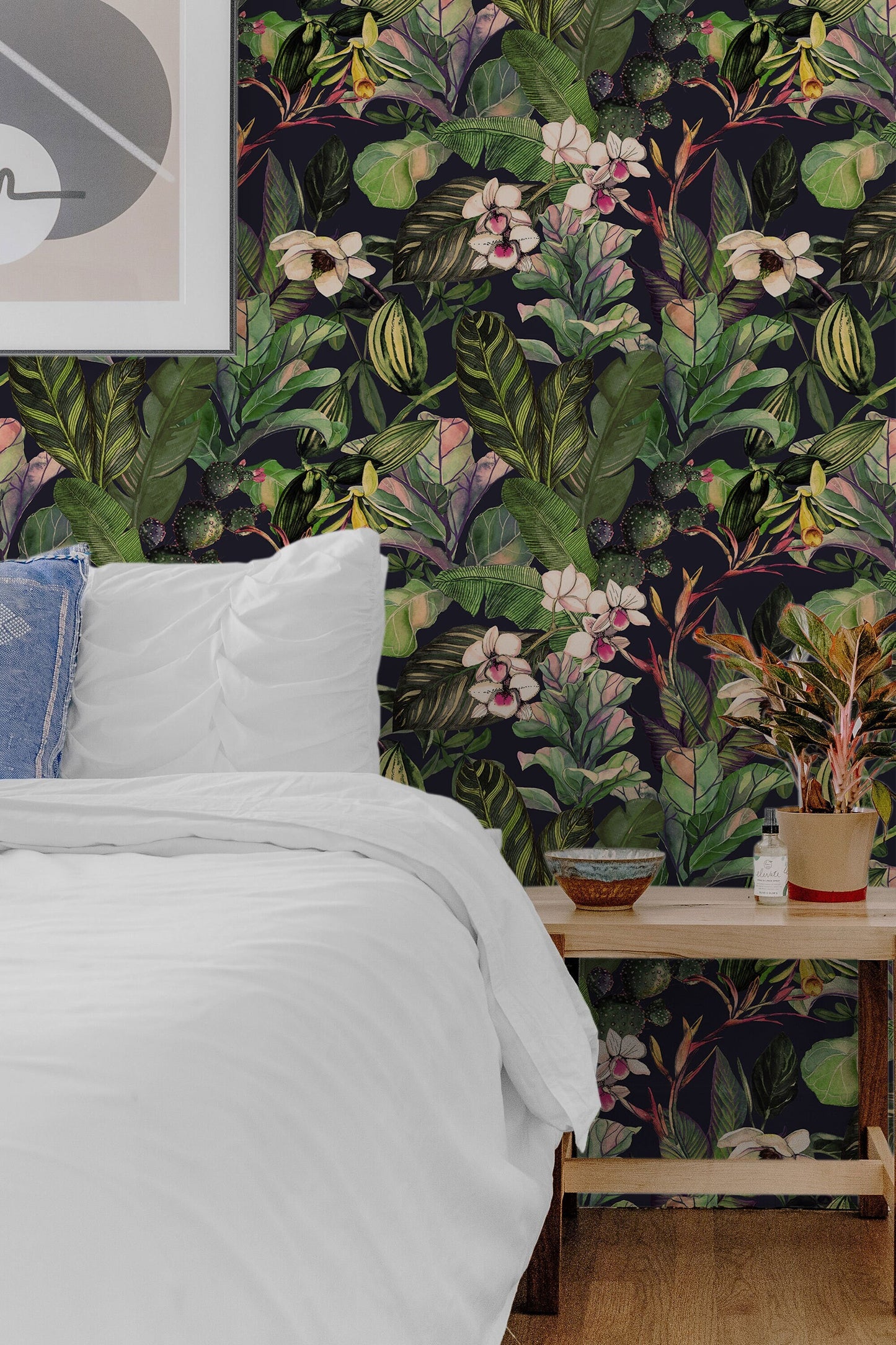 Tropical Wallpaper | Removable Wallpaper | Peel and Stick Wallpaper | Wall Paper | Wall Mural