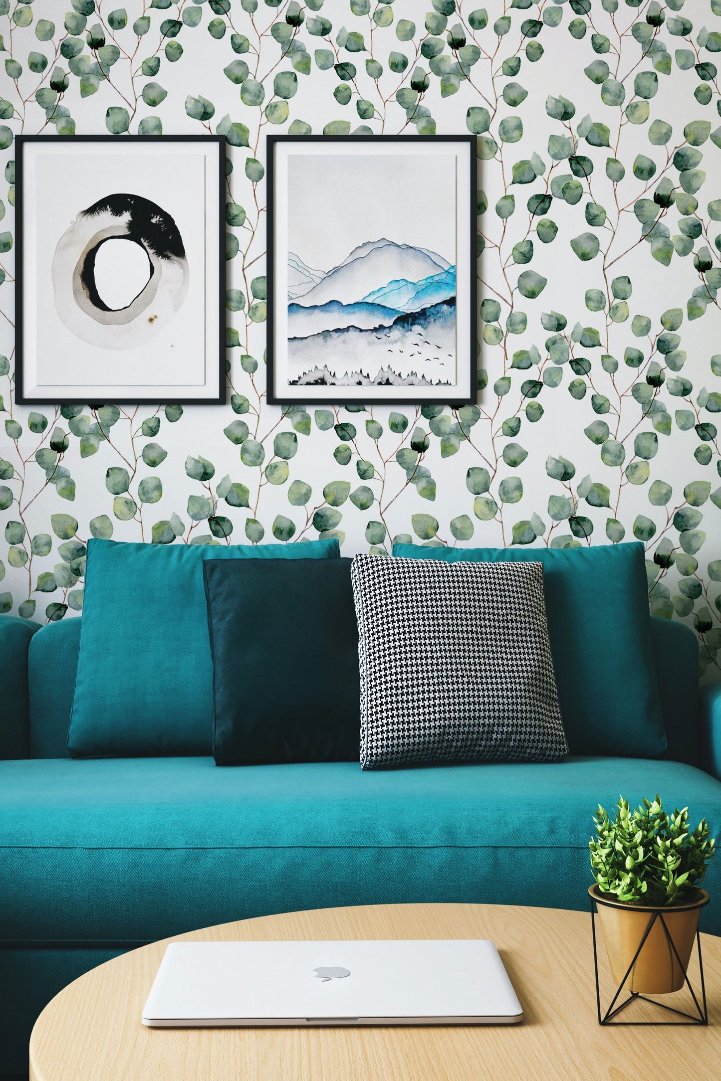 Green Leaves | Wallpaper Removable | Wallpaper Peel and Stick | Wall Decor | Home Decor