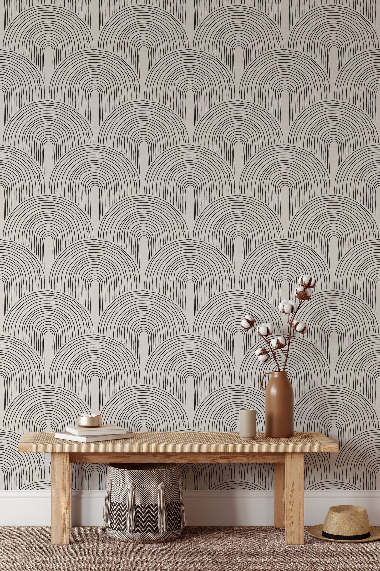 Linears | Removable Wallpaper | Scandinavian Wallpaper | Temporary Wallpaper | Peel and Stick Wallpaper