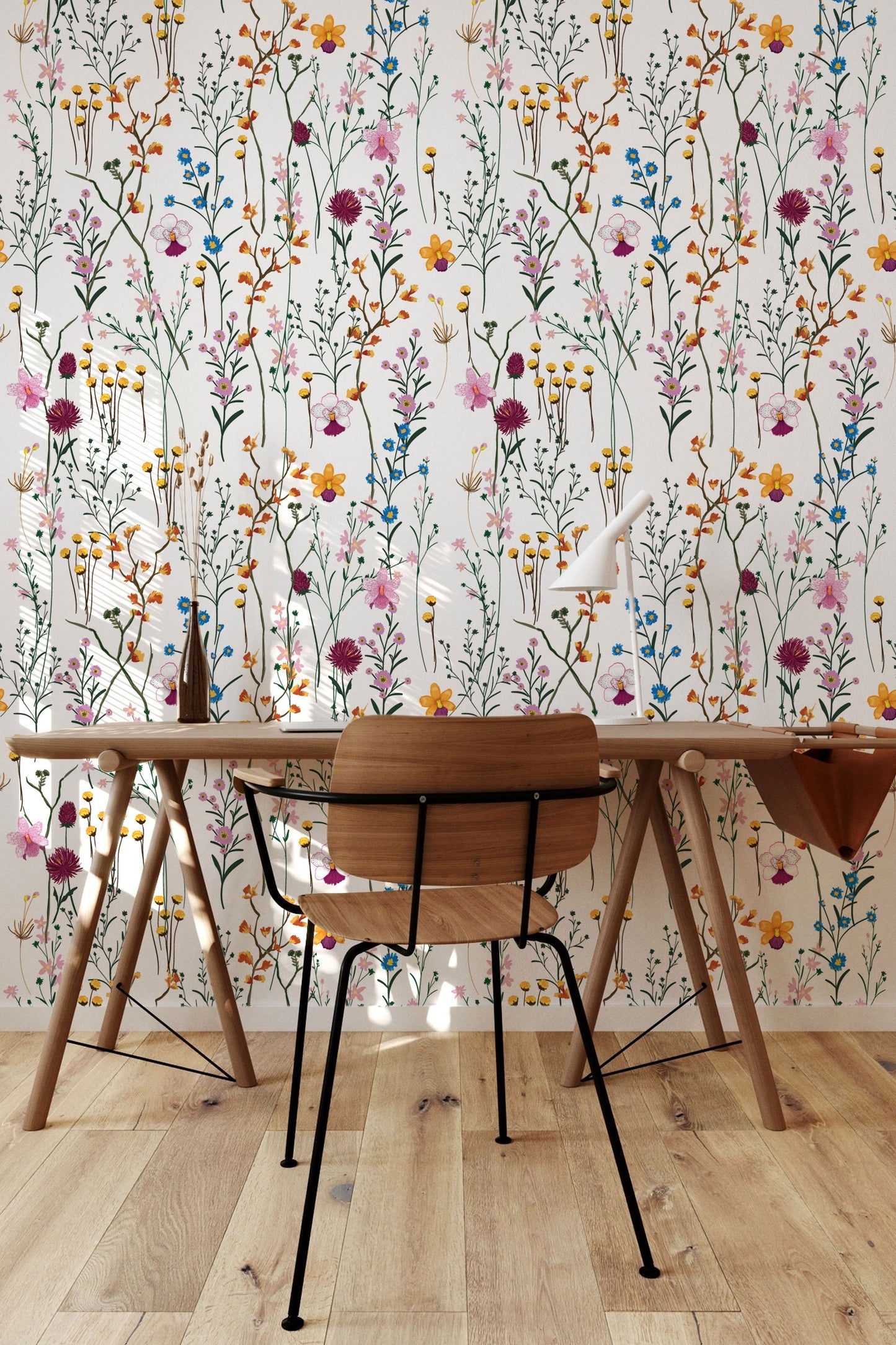 Summer | Removable Wallpaper | Scandinavian Wallpaper | Temporary Wallpaper | Peel and Stick Wallpaper