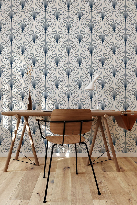 Ocean Theme Scallop | Wallpaper Removable | Wallpaper Peel and Stick | Wall Decor | Home Decor