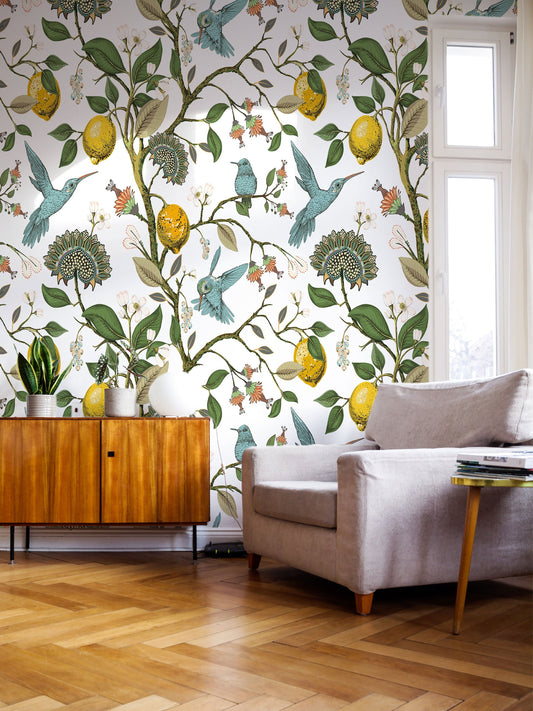 Vintage | Removable Wallpaper | Scandinavian Wallpaper | Temporary Wallpaper | Peel and Stick Wallpaper