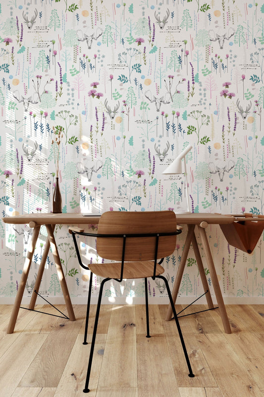 Vintage Forest | Peel and Stick Wallpaper | Removable Wallpaper | Wall Decor | Home Decor | Wall Prints | Wall Hanging