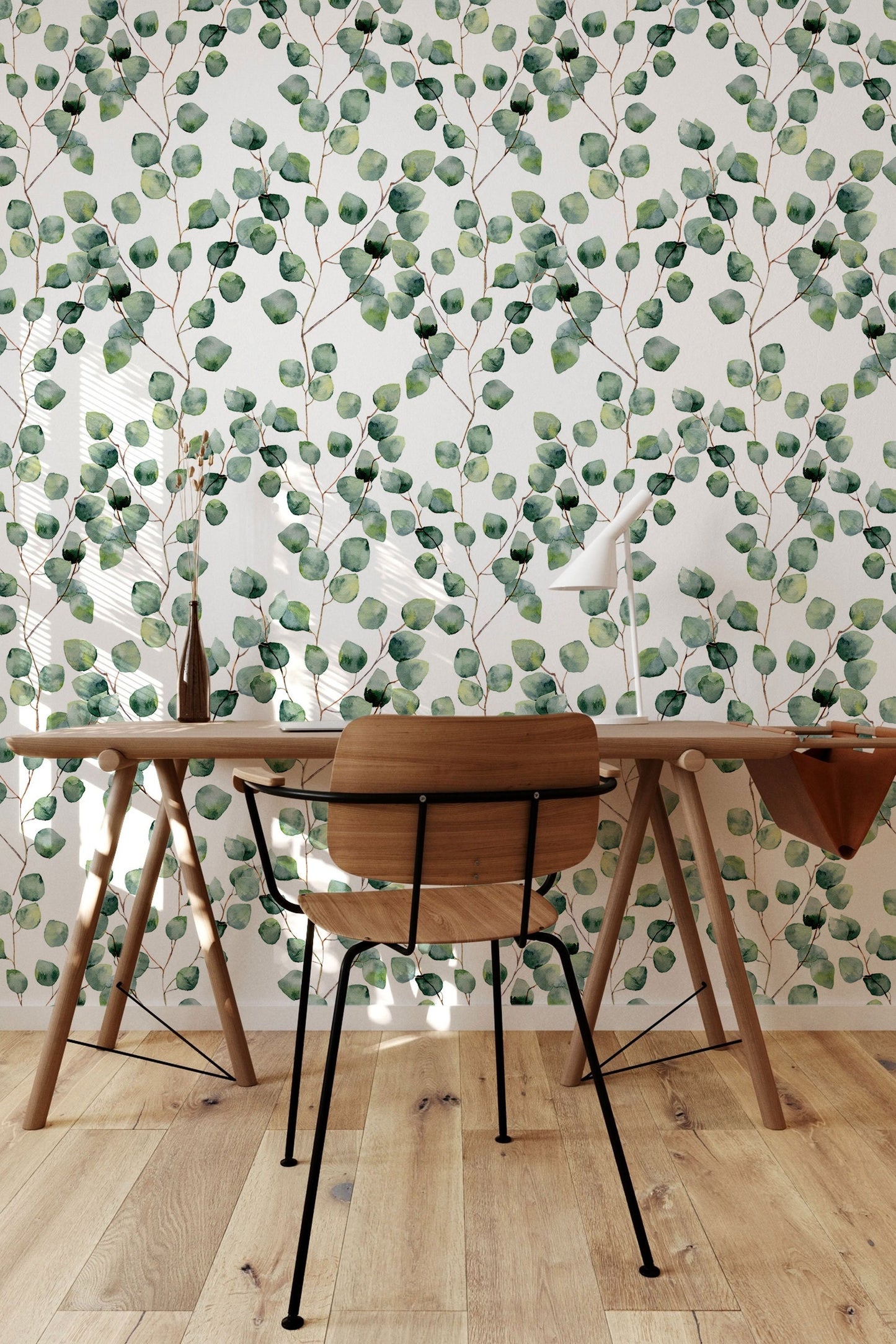 Green Leaves | Wallpaper Removable | Wallpaper Peel and Stick | Wall Decor | Home Decor