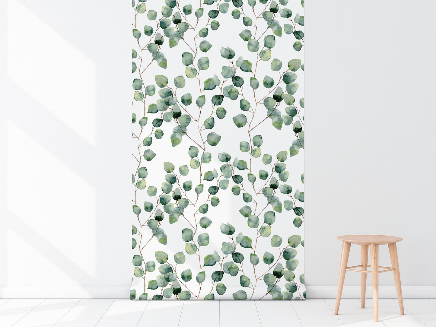 Green Leaves | Wallpaper Removable | Wallpaper Peel and Stick | Wall Decor | Home Decor