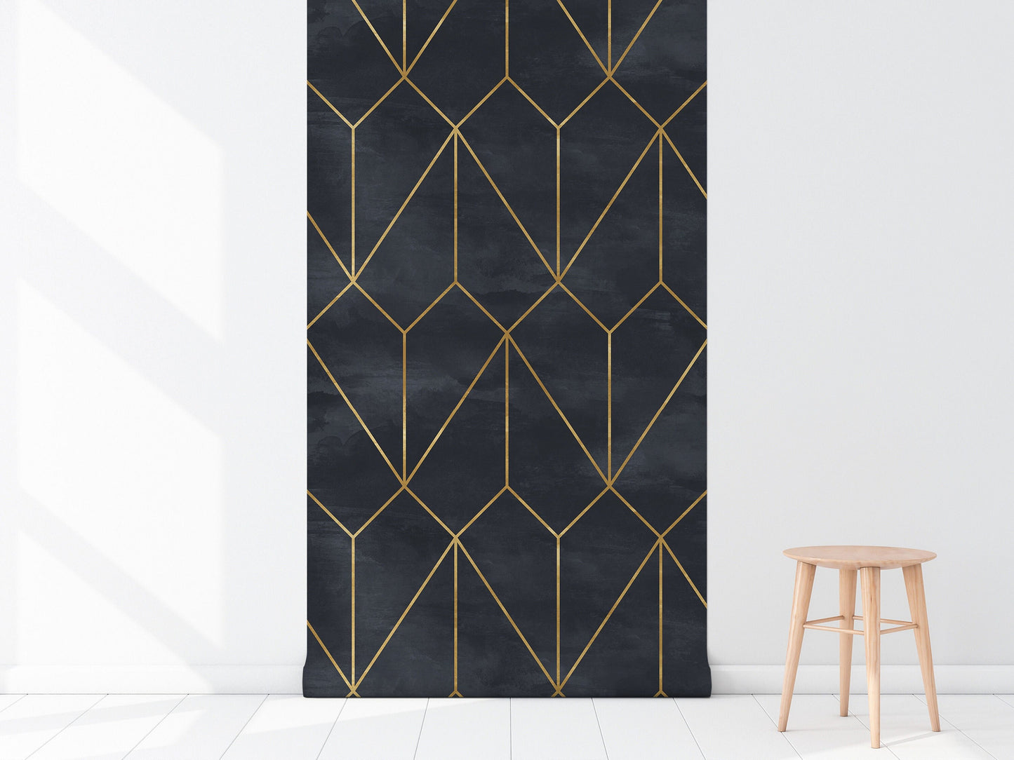 Dark and Gold | Removable Wallpaper | Peel and Stick Wallpaper | Wall Paper | Wall Mural