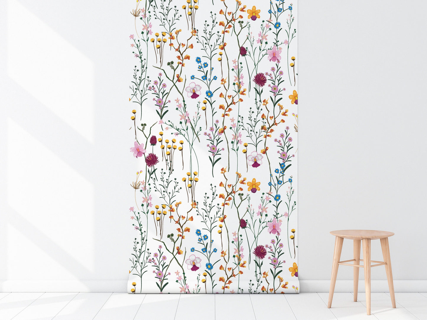 Summer | Removable Wallpaper | Scandinavian Wallpaper | Temporary Wallpaper | Peel and Stick Wallpaper