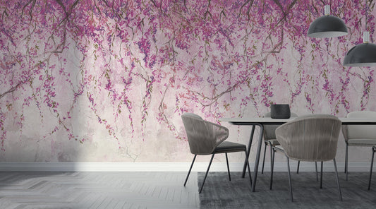 Sakura branches wall mural Removable Large Wallpaper Self-Adhesive Wall Decor, Japanese wall art, Blossom, sakura flowers wall decor