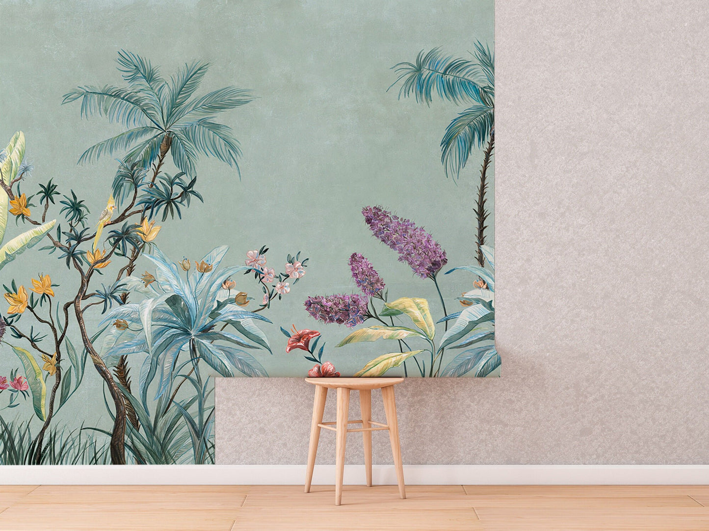 Banana Leaf Wallpaper Wallpaper, Wall Mural, Peel and Stick, Self Adhesive, Wall Covering by Bella Stampa Studio