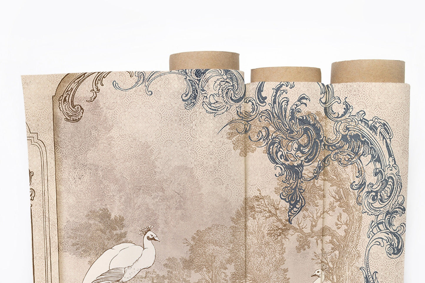 Abstract Peacock  Wallpaper, Wall Mural, Peel and Stick, Self Adhesive, Wall Covering by Bella Stampa Studio