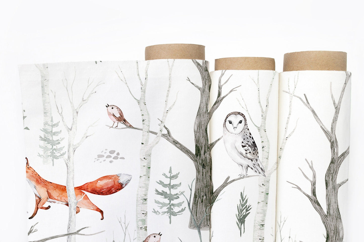 Watercolor Playful Forest Wallpaper, Wall Mural, Peel and Stick, Self Adhesive, Wall Covering by Bella Stampa Studio