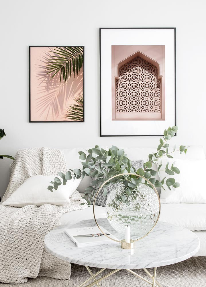 Pink Wall Palms Poster