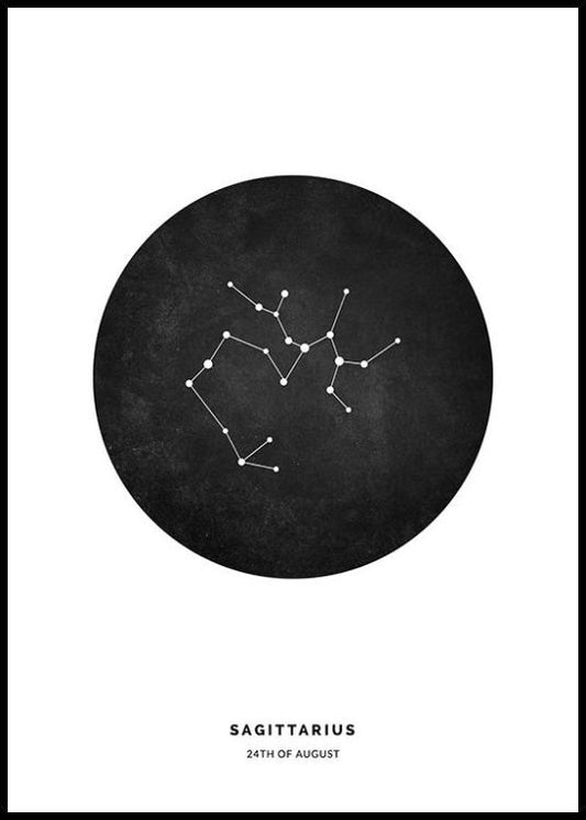 Star Sign Black Sagittarius Personal Poster