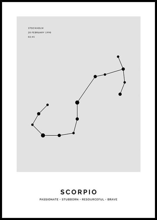 Constellation Grey Scorpio Personal Poster