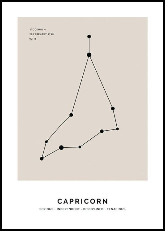 Constellation Beige Capricorn Personal Poster