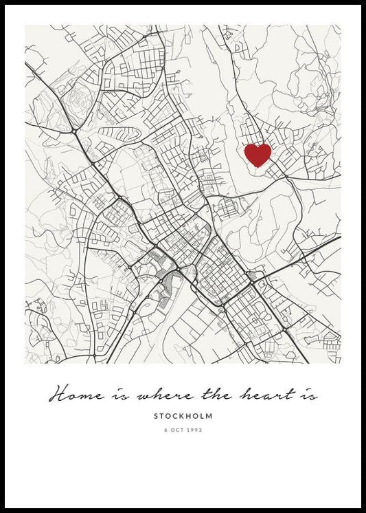 Heart on Map Personal Poster