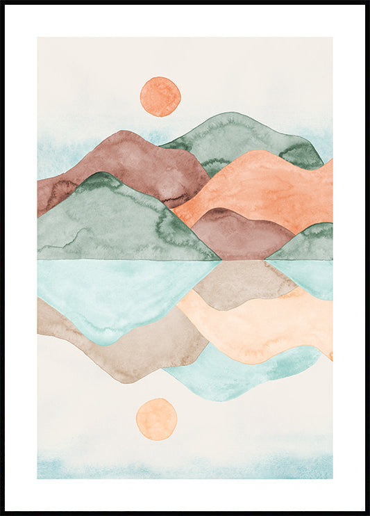 Watercolour Reflection Poster