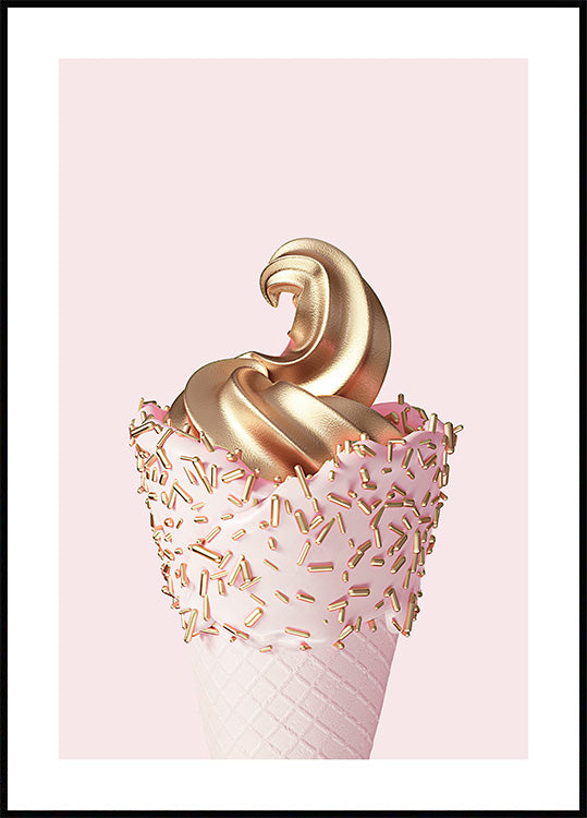 Pink Ice Cream Poster