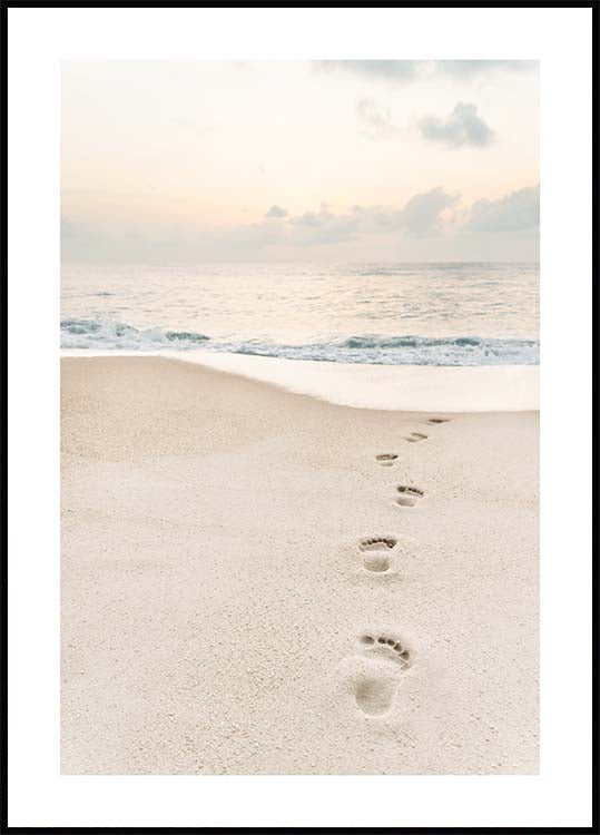 Sand Footprints Poster