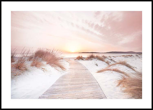 Sea View at Sunset Poster