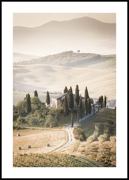 Tuscany Hills Landscape Poster