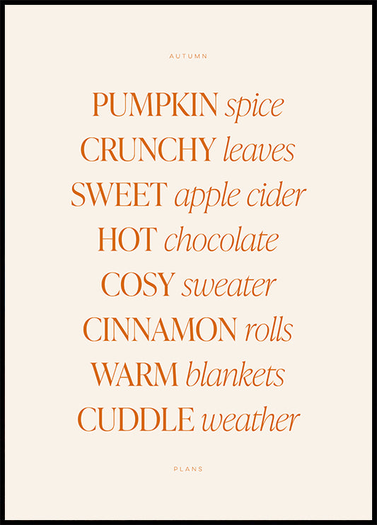 Autumn Plans Poster