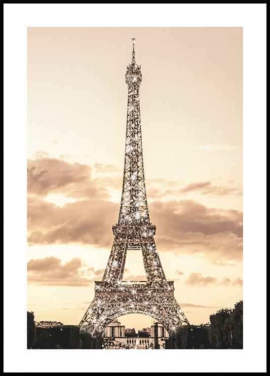 Glittery Eiffel Tower Poster