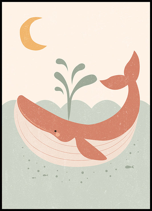 Happy Whale Poster