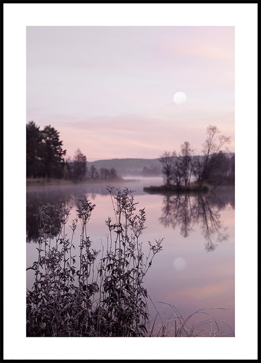 Calm Lake at Sunset Poster