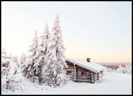 Winter Cabin Poster