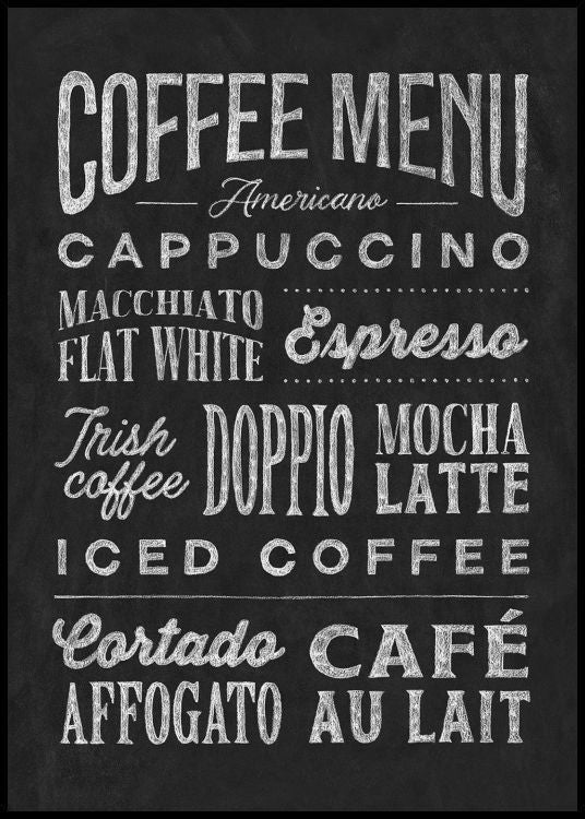 Coffee Menu Poster