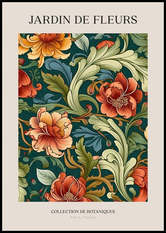 Jardin de Fleurs No1 Poster