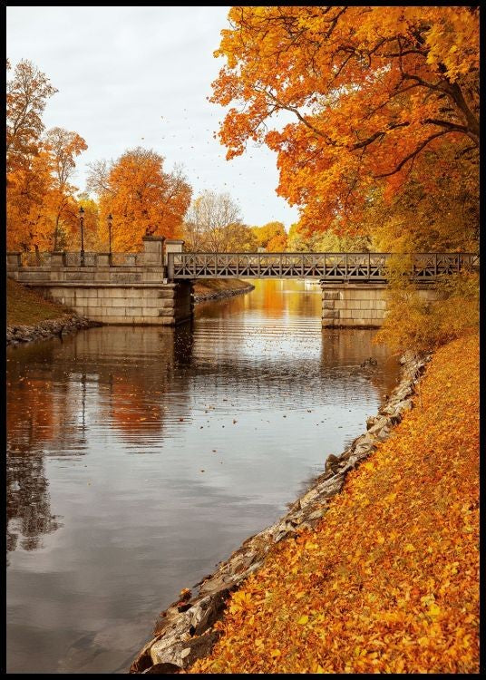 Autumnal Bridge Poster