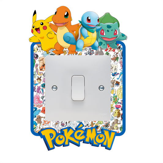 POKEMON LIGHT SWITCH SURROUND STICKER DECAL KIDS BOYS GIRLS BEDROOM