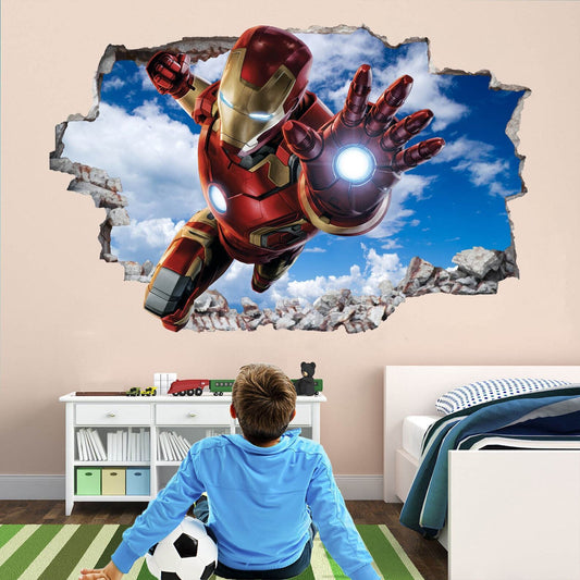 Iron Man Superhero Wall Decal Sticker Mural Poster Print Art Home Office Decor