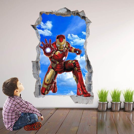 Iron Man Superhero Wall Decal Sticker Mural Poster Print Art Kids Bedroom Decor