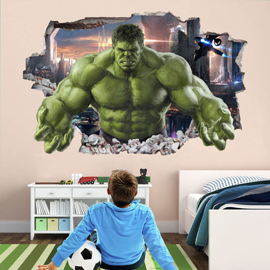 Hulk Wall Decor: Superhero Decal Sticker Mural Poster Print for Home & Office