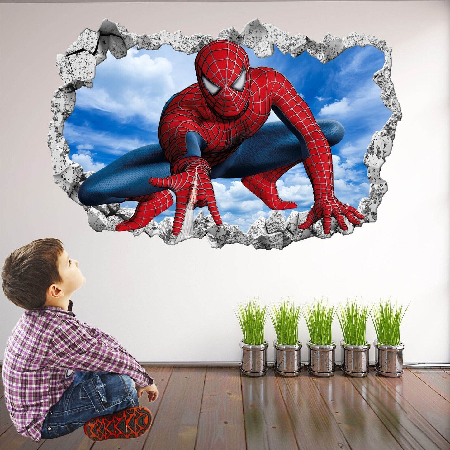 Marvel Spider Man Wall Art: Superhero Decal Sticker Mural Poster Print