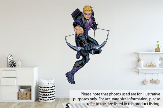 Hawkeye Marvel Avengers 3d View Wall Sticker Removable Children Bedroom Vinyl