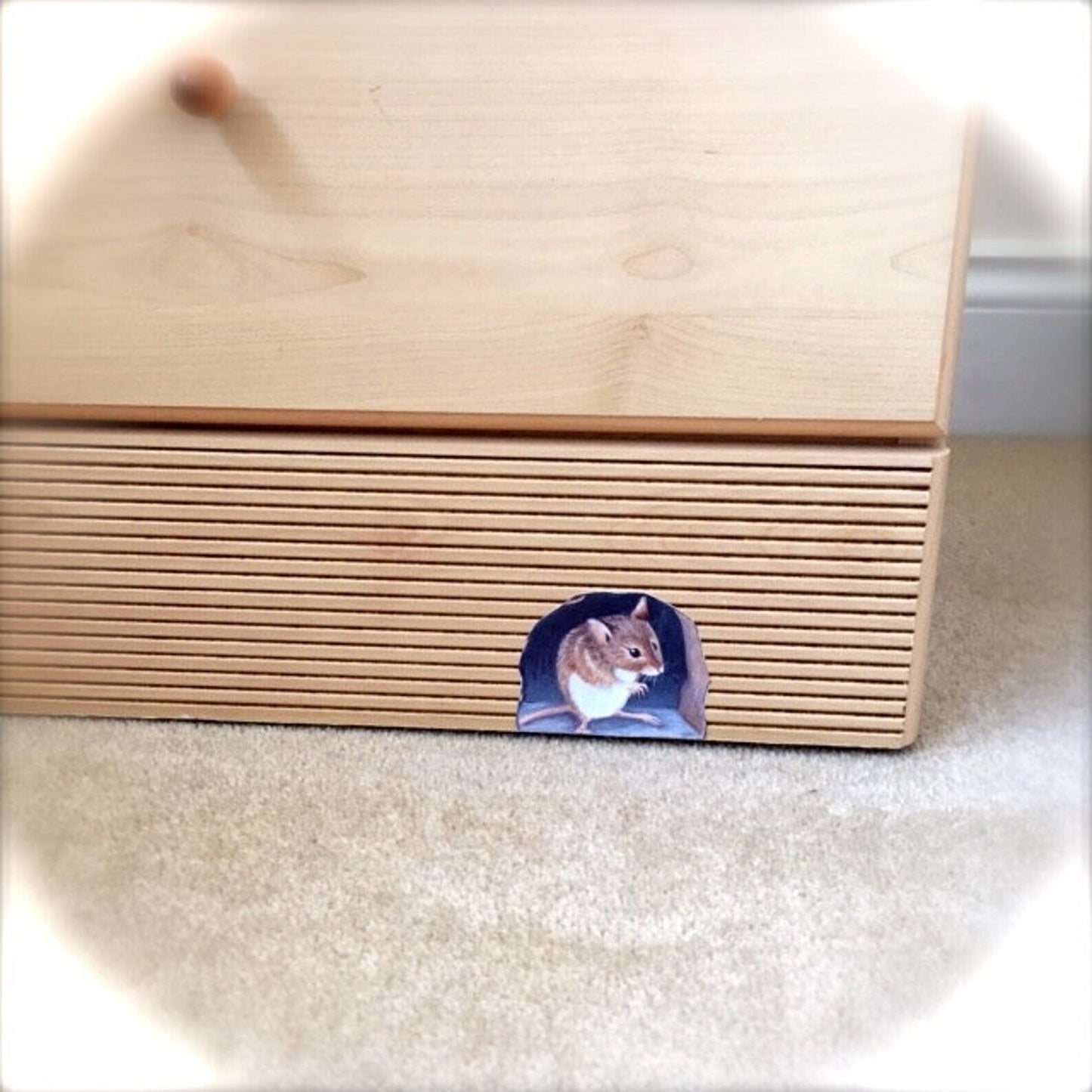 Adorable Mouse in Hole Wall Sticker - Perfect for Kids Room Decor