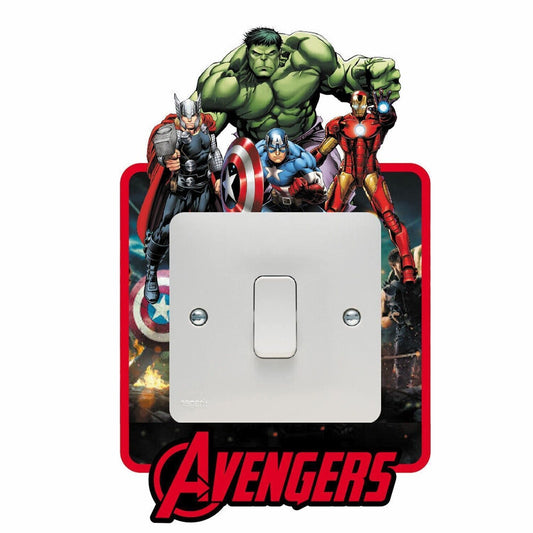 AVENGERS MARVEL LIGHT SWITCH SURROUND STICKER DECAL KIDS BOYS GIRLS BEDROOM