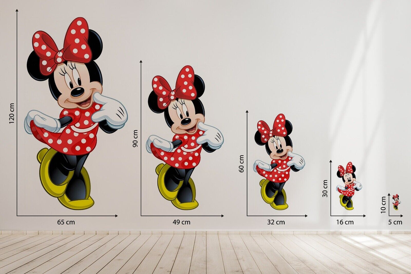 Minnie Mouse Childrens Kids Nursery Wall Stickers Bedroom Decal Art Vinyl