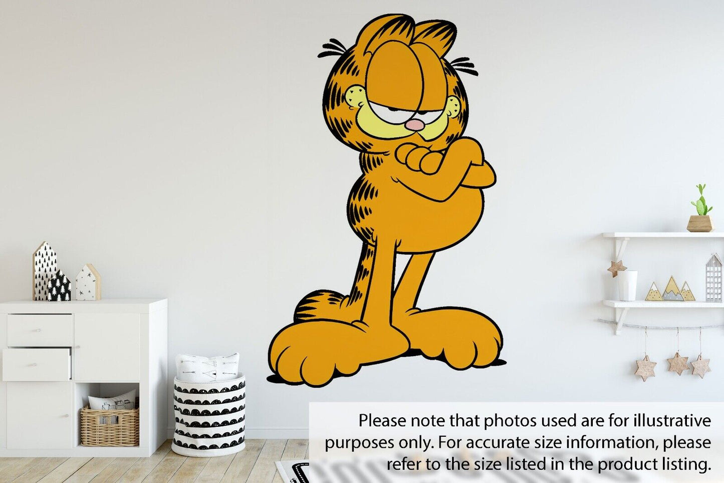 Garfield Childrens Kids Nursery Wall Stickers Bedroom Decal Art Vinyl