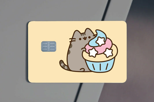 Kitten & Cupcake Hugging Credit Card Skin