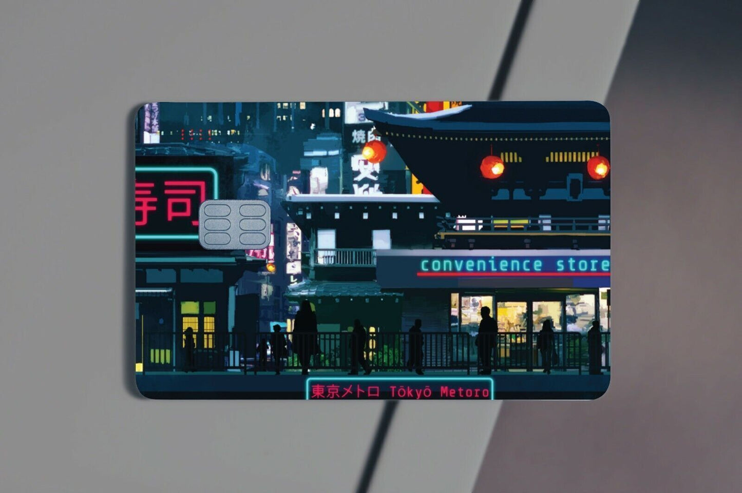 Cyberpunk Downtown Anime Credit Card Skin