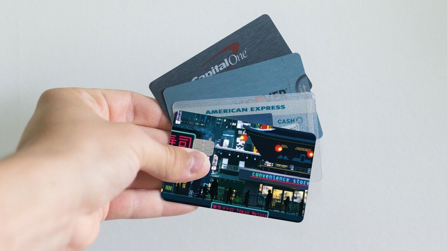 Cyberpunk Downtown Anime Credit Card Skin